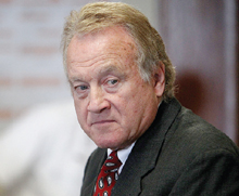 Former Chelsea Housing Authority Director Michael McLaughlin is shown here at his arriagnment in Suffolk Superior Court last Thursday morning. After pleading guilty to federal charges regarding his salary, he is now facing campaign finance violations contained in a 12-count indictment.