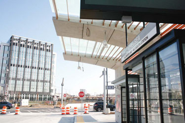 The new Chelsea Station behind the Market Basket on Everett Avenue is nearly completed now, with a goal of opening up service at the four new stations on the new SL3 line in April.